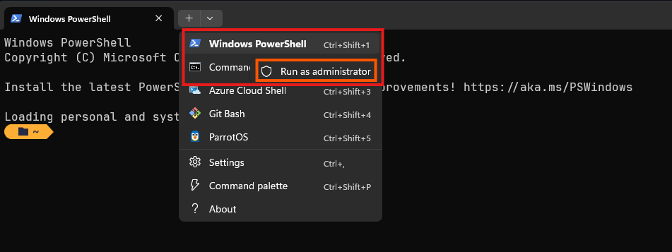 PowerShell Tab